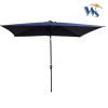 10 x 6.5t Rectangular Patio Solar LED Lighted Outdoor Umbrellas with Crank and Push Button Tilt for Garden Backyard Pool Swimming Pool - as Pic