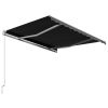 Manual Retractable Awning 118.1"x98.4" Anthracite - Anthracite