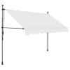 Manual Retractable Awning with LED 118.1" Cream - Cream