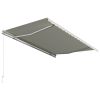 Manual Retractable Awning 157.5"x118.1" Cream - Cream