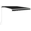 Manual Retractable Awning 118.1"x98.4" Anthracite - Anthracite