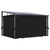 Gazebo with Curtain 13.3'x9.6'x8' Anthracite - Anthracite