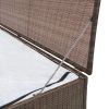 Patio Storage Box Brown 47.2"x19.7"x23.6" Poly Rattan - Brown