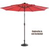 22Lbs Patio Resin Umbrella Base with Wicker Style for Outdoor Use - Bronze