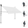 Manual Retractable Awning with LED 118.1" Cream - Cream