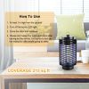 Electric Bug Zapper UV Light Flying Zapper Insect Killer Lamps Pest Mosquito Fly Trap Catcher - Black