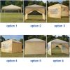 3 x 3m Two Doors & Two Windows Practical Waterproof Right-Angle Folding Tent Khaki - as picture