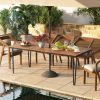 79 Inch 8-Person Outdoor Dining Table with 1.9 Inch Umbrella Hole - as show