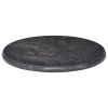 Table Top Black Ø19.7"x1" Marble - Black