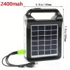 1pc Portable 6V Rechargeable Solar Panel Power Storage Generator System USB Charger With Lamp Lighting Home Solar Energy System Kit, 8*5.9in - Size 4