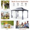 10 Feet x 13 Feet Tent Canopy Shelter with Removable Netting Sidewall - Gray