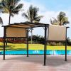 12 x 9 Ft Outdoor Pergola Patio Gazebo,Retractable Shade Canopy,Steel Frame Grape Gazebo,Sunshelter Pergola for Gardens,Terraces,Backyard - as Pic