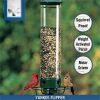 Squirrel-Proof Bird Feeder Outdoor Garden Decoration Automatic Bird Feeder Hanging Hummingbird Water Feeder - metal style