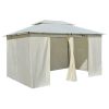 Garden Marquee with Curtains 157.5"x118.1" White - White