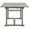 Patio Dining Table (59.1"-78.7")x39.4"x29.5" Solid Acacia Wood - Grey