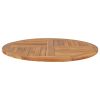 Table Top Solid Teak Wood Round 1" 35.4" - Brown