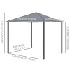 10ft x 10ft Patio Gazebo-Black-AS - as picture