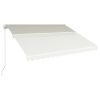 Manual Retractable Awning 157.5"x118.1" Cream - Cream