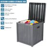 Free shipping 51gal 195L Outdoor Garden Plastic Storage Deck Box Chest Tools Cushions Toys Lockable Seat Waterproof  YJ - grey