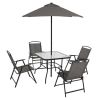 6-Piece Outdoor Patio Dining Set - Gray