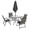 6-Piece Outdoor Patio Dining Set - Gray