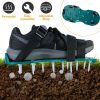 1Pair Lawn Aerator Shoes Grass Aerating Spike Sandal Heavy Duty Aerator Shoes w/ Adjustable Straps for Lawn Garden