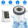 Wireless Floating Pool Thermometer With Easy Reading Digital Indoor Monitor IP68 Waterproof 196FT Transmission Range For Swimming Pool Ponds Aquarium