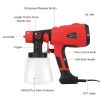 Electric Paint Sprayer HVLP Spray Painting Gun Handheld Painter with Different Spray Patterns 5 Nozzles 800ML Detachable Cup Flow Adjustable Length Ad