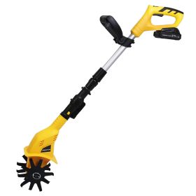 Cordless Electric Garden Tiller Cultivator With 20V Rechargeable Battery 3.93In Width 6.69In Depth 250RPM Max For Garden Yard Farm Lawn