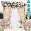 Arch Backdrop Stand Cover 3.28x6.56FT White Spandex Fitted Wedding Arch Cover Elastic Double-Sided Background Covering for Birthday Party Ceremony Dec