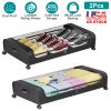 2Packs Under Bed Storage Containers Rolling Clothing Organizer 42L/11Gal Under Bed Drawers with Clear Lid 360° Lockable Rolling Wheels Strap Handles