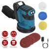 Cordless Electric Orbital Sander with Dust Collector 20V Rechargeable Battery 4.92IN Random Orbit 3 Speeds Up to 11000OPM For Car Detailing Sanding Po