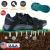 1Pair Lawn Aerator Shoes Grass Aerating Spike Sandal Heavy Duty Aerator Shoes w/ Adjustable Straps for Lawn Garden