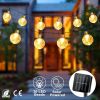 Globe String Solar Lights 30 Ball LED Fairy Solar Lamps 8 Lighting Modes IP65 Waterproof Decorative Lights w/ Stake Garden Lawn Flower Trees Patio Gar