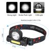 LED Headlight Super Bright Head Torch USB Rechargeable Headlamp with 3 Lighting Modes for Camping Hiking Fishing