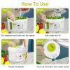 3L/0.8Gal Salad Spinner Fruit Vegetable Washer Lettuce Drainer Hand Cranking Vegetable Dryer with Lid for Home Kitchen Fruit Vegetable Washing