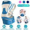 Multifunctional Baby Carrier With Hip Seat Head Hood Front Back Side Carrying All Position Ergonomic Adjustable Infant Carrier For 0-4 Years Old Newbo