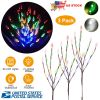 3 PCS 60 LED Solar Garden Lights Tree Branch Leaf Shape Lamp IP65 Waterproof Solar Garden Decorative Lights for Outdoor Garden Lawn Patio Decking