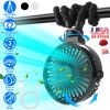 Portable Baby Stroller Fan Rechargeable Handheld Fan with Flexible Tripod Clip On Desktop Hanging Fan 3 Gear Speed 360° Tilt Head