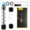 Glass Blunt Pipe Twisty 7-in-1 Grinder Blunt Kit w/ Smoking Metal Tip Cleaning Brush