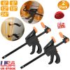 2Pcs Wood Working Bar F Clamp Grip Quick Grip Ratchet Release Squeeze Clamps For Carpentry DIY Woodwork