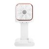 5 In 1 Folding Mini Fan Hands-free Rechargeable Neck Fan Handheld Fan with 3 Speeds Power Bank Phone Holder Neck Strap for Home Office Travel Dormitor