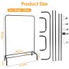 33lbs Loading Garment Racks Freestanding Clothing Racks Clothes Rack Stands Organizer with Bottom Shelf for Dormitory Home