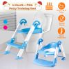 Kids Toilet Seat Toddler Potty Training Chair w/ Steps Stool Baby Toilet Ladder Anti-slip Safety