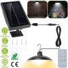 Solar Shed Lights Dimmable Timing Auto Off Sensor Hanging Lamp IP65 Waterproof Remote Control Pendant Light For Garden Patio Balcony with 9.84FT Wire