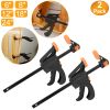 2Pcs Wood Working Bar F Clamp Grip Quick Grip Ratchet Release Squeeze Clamps For Carpentry DIY Woodwork