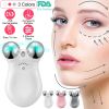 Micro-current Face Massager Rechargeable Face Neck Roller Intelligent Facial Massager with 5 Gears for Skin Tightening Skin Lifting Wrinkle Reducing