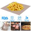 BBQ Grill Mat Non-Stick Mesh Mat Baking Sheet Liner Reusable Reversible Washable FDA-Approved for Outdoor Gas Charcoal