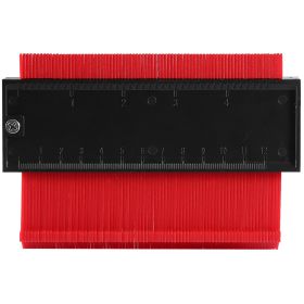 5 inch Shape Contour Gauge Duplicator Plastic Precisely Copy Irregular Shapes Profile Gauge  Measurement (Option: Red 5in  GPCT2144)