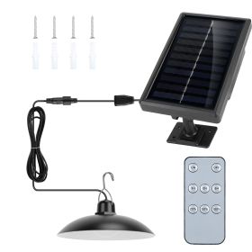 Solar Shed Lights Dimmable Timing Auto Off Sensor Hanging Lamp IP65 Waterproof Remote Control Pendant Light For Garden Patio Balcony with 9.84FT Wire (Option: White  GPCT3054)